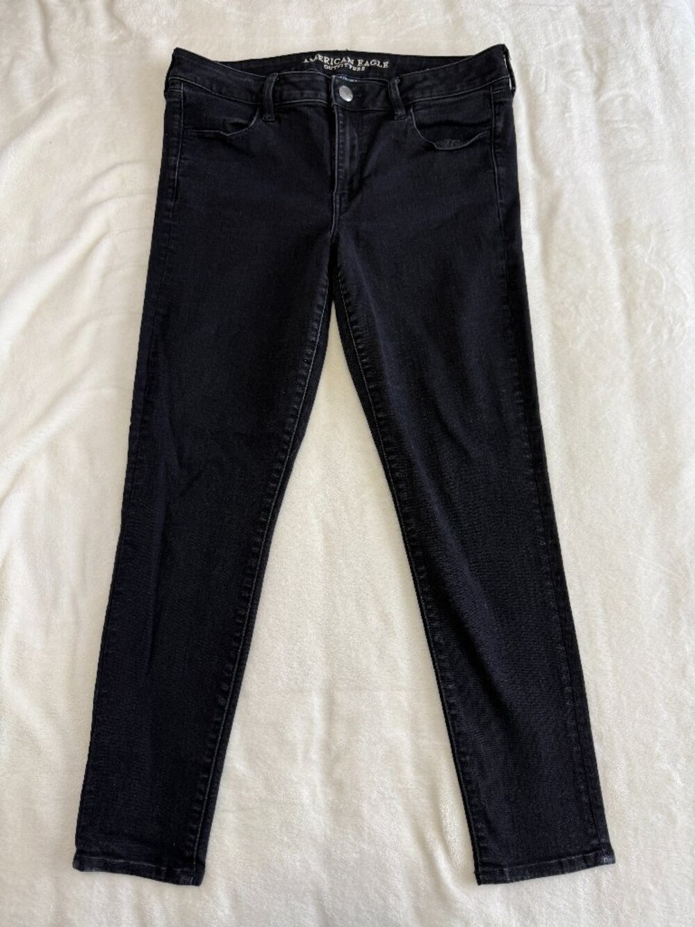 American Eagle Super Super Stretch X Black Skinny Jeans Women's 14 Regular